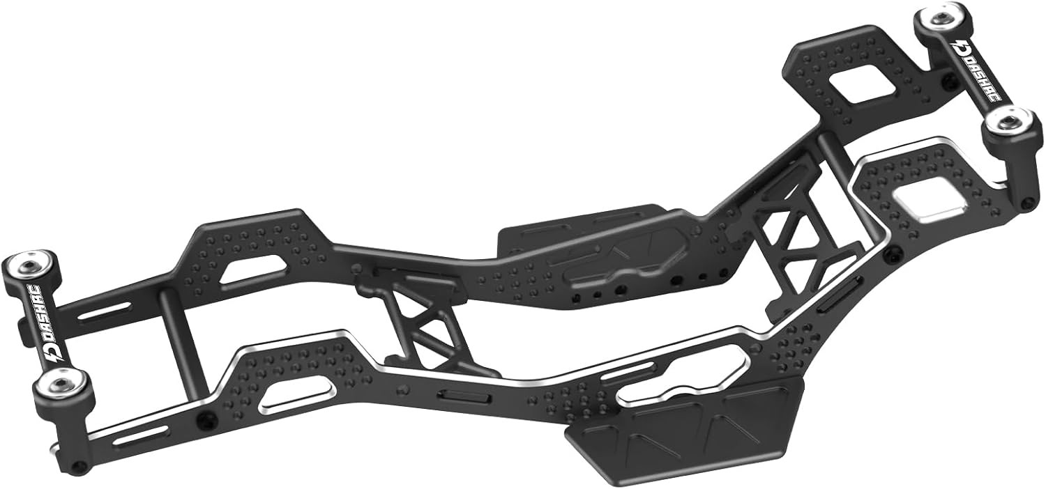 Aluminum LCG Chassis for SCX24, 7° Angled Skid 155mm Wheelbase Rock Buggy Body Shell Frame Kit Upgrades Parts, Compatible with 1/24 RC Micro Crawler Axial SCX24 Jeep JT Gladiator