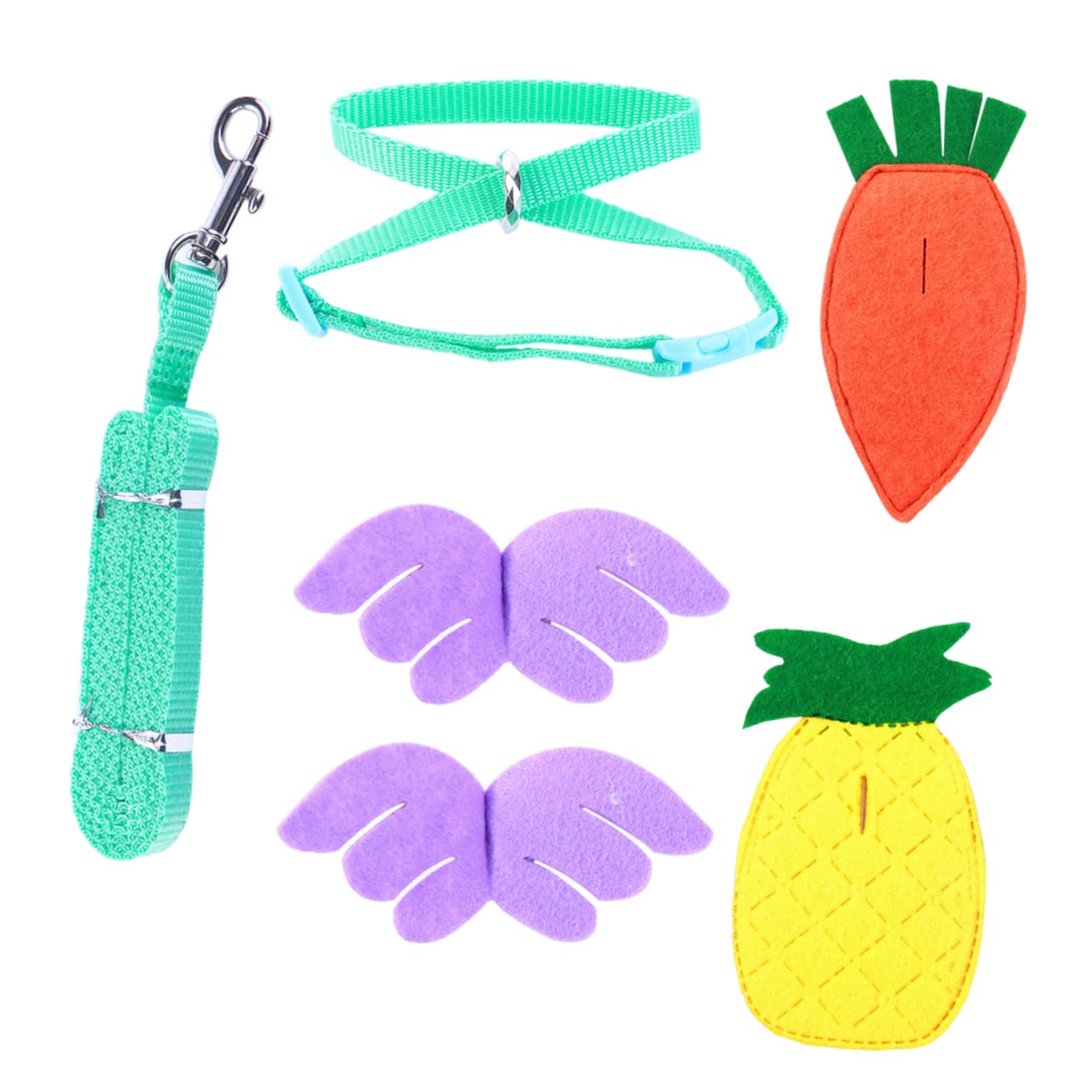 Balacoo Pet Walking Harness Leash Rabbit Harness Squirrel Leash 5pcs Reusable Fashion Comfortable for Outdoor Use Random Color