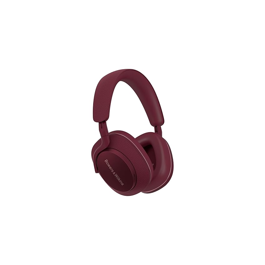 Bowers & Wilkins Cuffie sovrauricolari Px7 S2e in edizione limitata, con cancellazione del rumore e trasparenza, chiamate cristalline, Bluetooth, riproduzione di 30 ore, rosso rubino