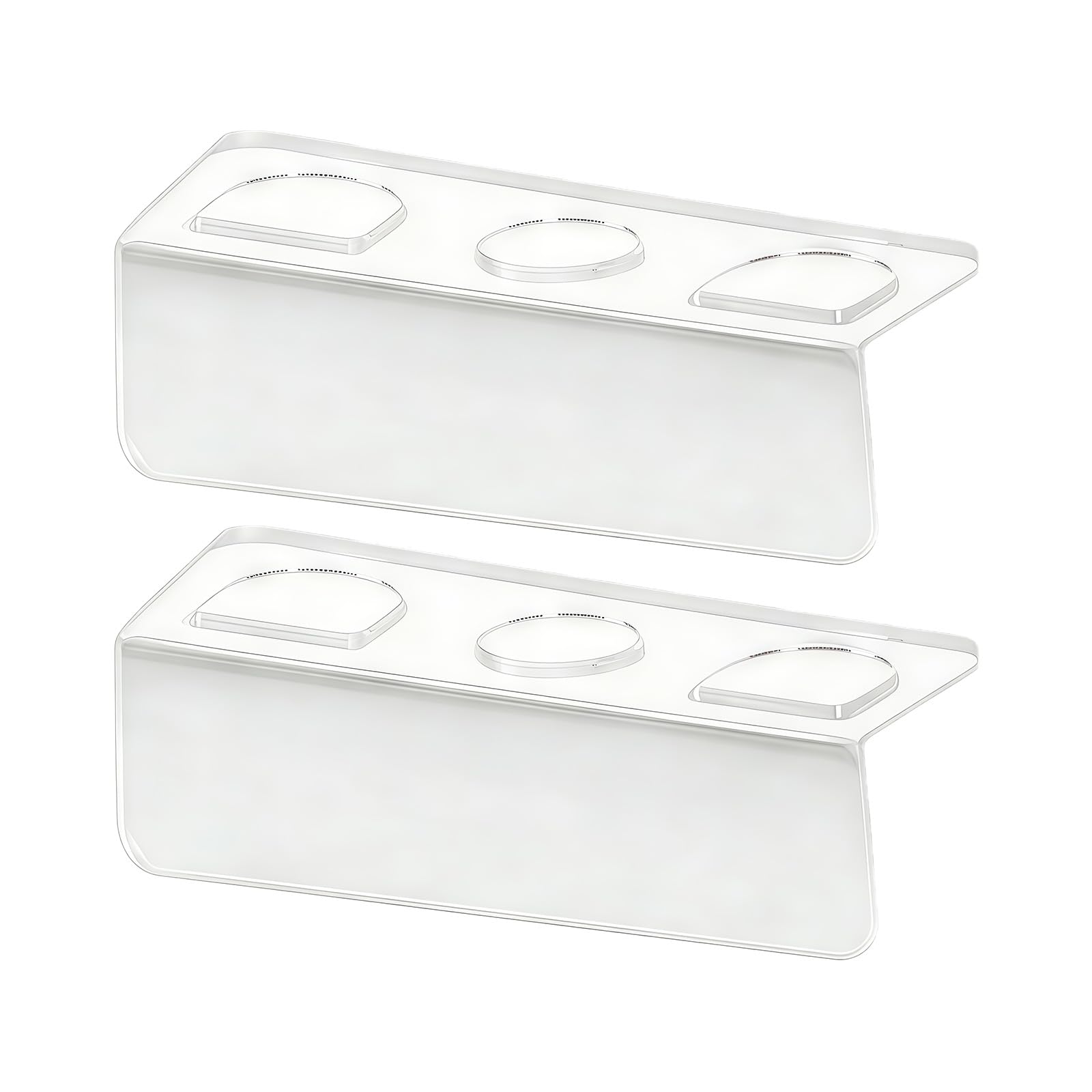 Nucelit Of 2 Multi-Tier Shelf Efficient Storage for Shampoo Soap Toiletries Space Saving Design Modern
