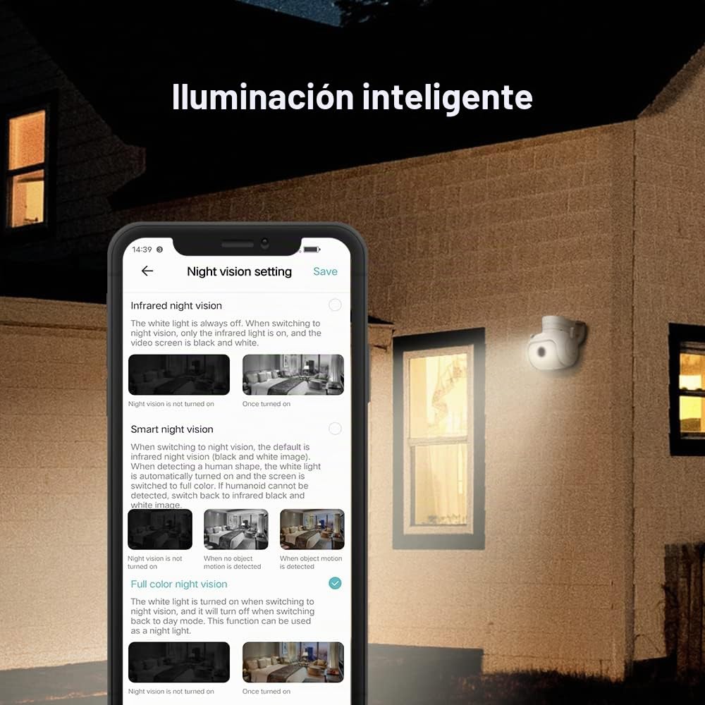 Cámara Vigilancia WiFi Exterior IMILAB EC5, Camaras Vigilancia Domicilio WiFi 2K, Detección Inteligente de Movimiento, Alarma de Sirena,Resistente al Agua IP66, Iluminación Automática, Conexión Wi-FI