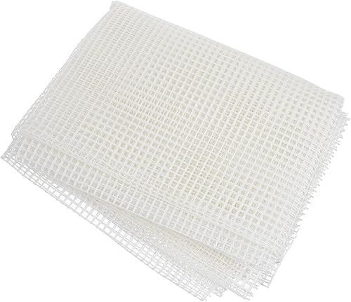 Ciieeo Ganchos de plástico de tela de malla tejida para colgar tapiz tejido, manta, kit de tejido de alfombra en blanco, alfombra de malla de