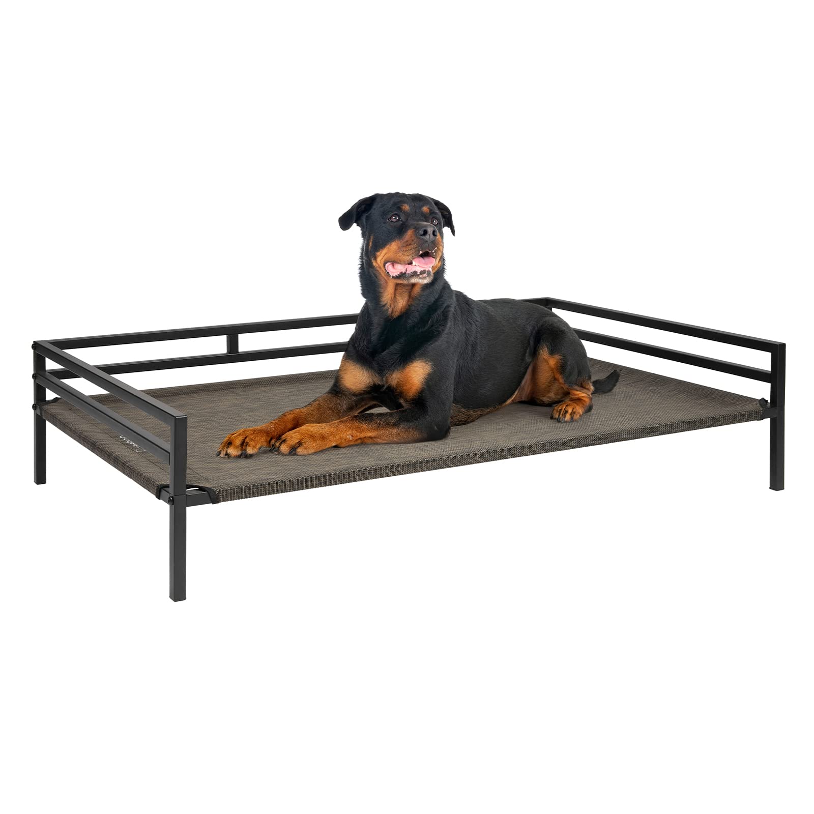 Rustless Metal Veehoo Metal Elevated Dog Bed, Cooling Raised Pet Cot with Chew Proof ...