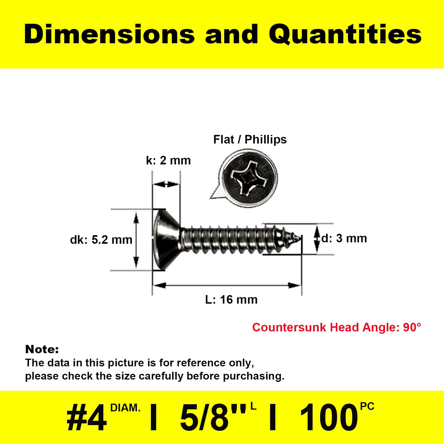 KELUBATU M3 Carbon Steel Wood Screws - Image 2
