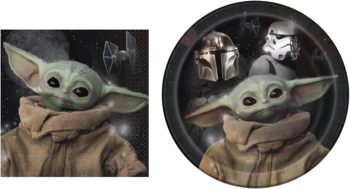 We1Fit 40pcs Baby Yoda Birthday Decorations，include 20