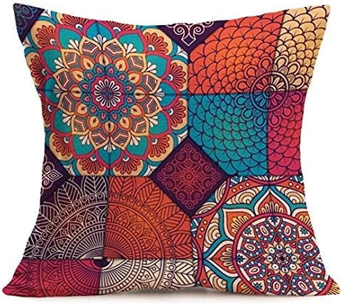 Highpot Big Sale Boho Sofa Bed Office Car Home Decor, Square 43CM×43CM Bohemian Pattern Cushion Cover Throw Pillow Case (E)