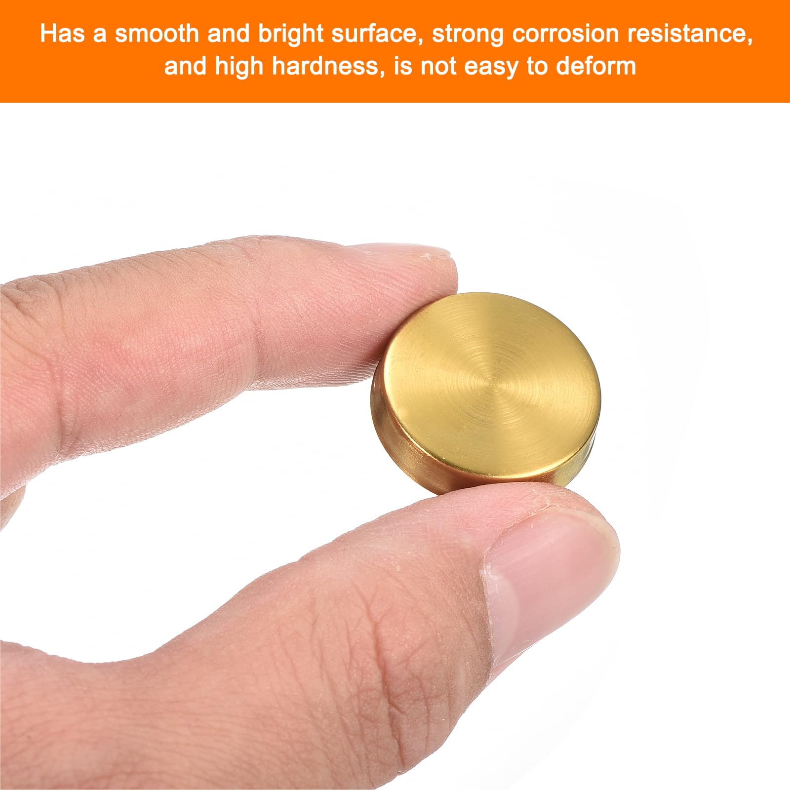 Gold Stainless Steel Screw Covers - 16 Pack -3