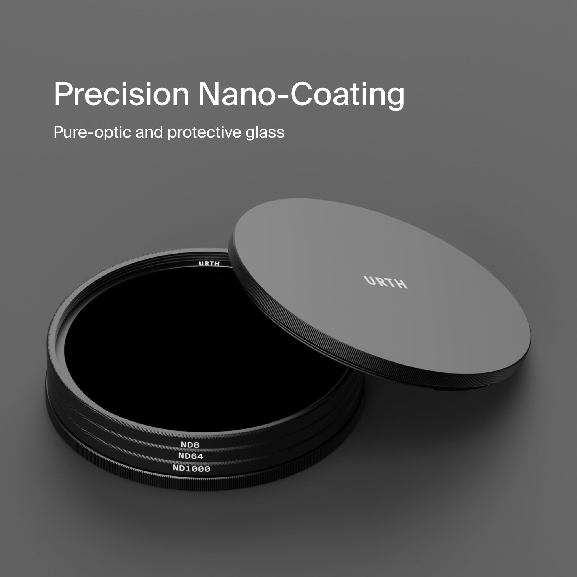 Urth 55 mm 3-in-1 ND8, ND64, ND1000 ND Filter Kit (Plus) — Neutraldichte 20-lagig nanobeschichtet, ultraflache Kamerafilter mit 2 Kappen