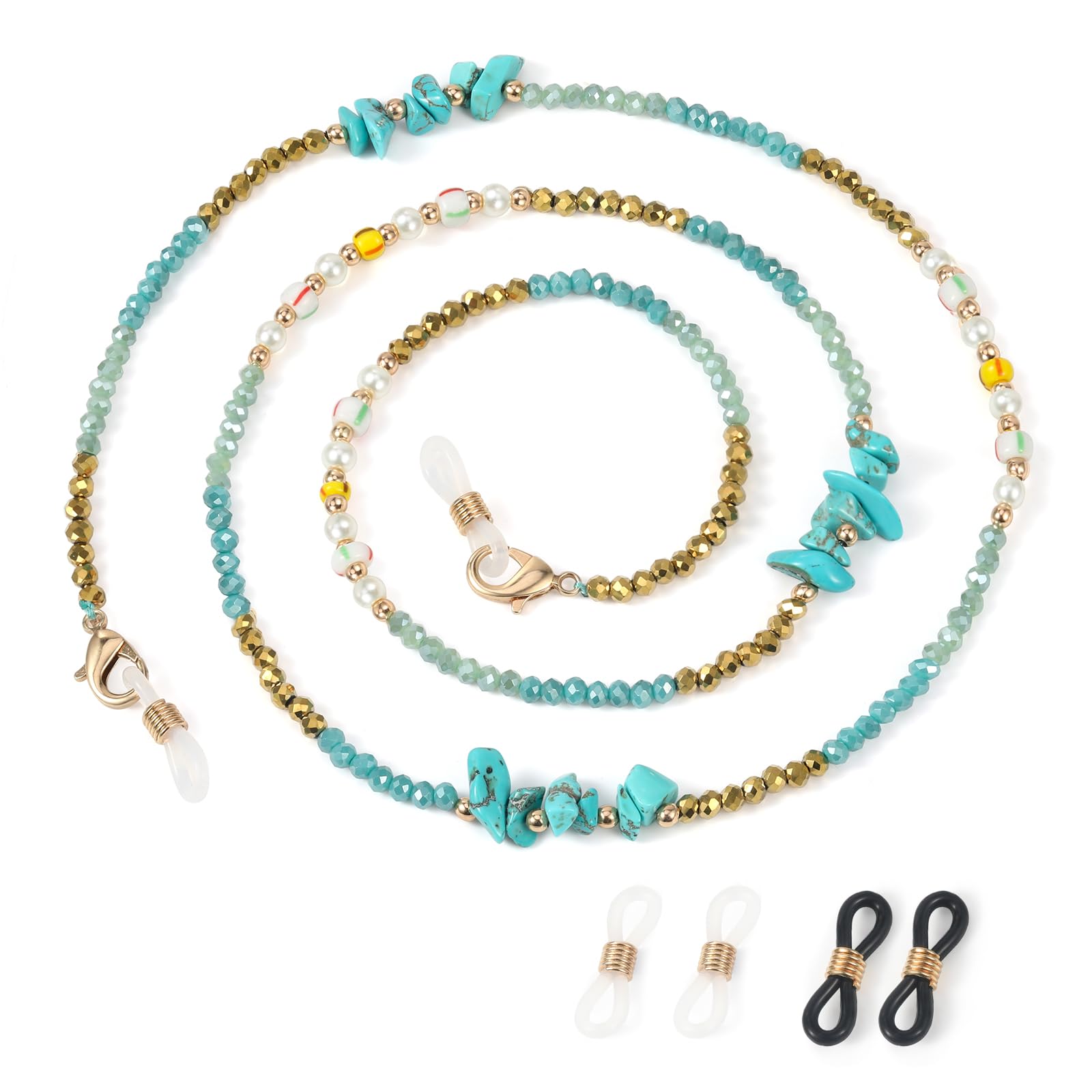 2 Catene Per Occhiali Eleganti Con Perline - Antiscivolo Per Donna, Ideali Per Occhiali Da Sole E Da Vista - Foto 7