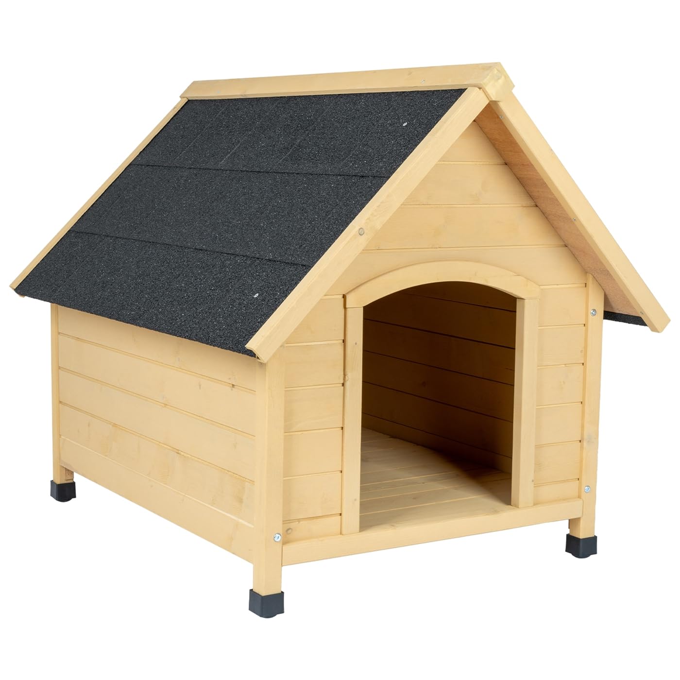 Hundehütte Liam, Hundehöhle, Hundehaus aus lasiertem Fichtenholz, naturbraun, XXL