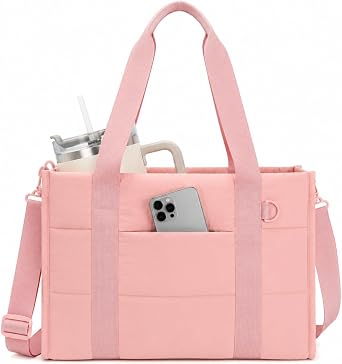 Tote Bag for Women, Spacious Capacity with Multiple Compartments,Ideal for Work, Travel, Shopping,Fit 14" Laptop