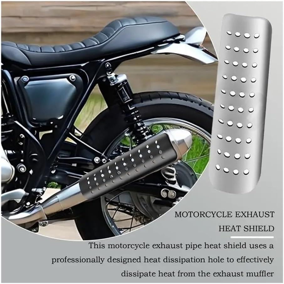 Motorcycle Exhaust Pipe Heat Shield Exhaust Muffler Pipe Insulation Guard for Motorcycle Replacement Exhaust Heat Heat Shield Wraps