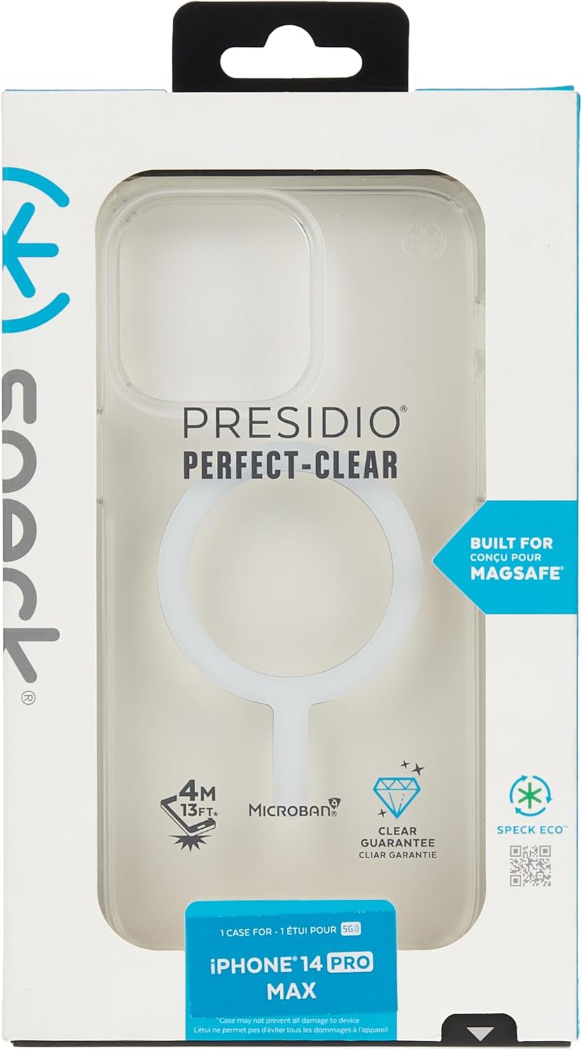 Speck Presidio Perfect Clear Case for Apple iPhone 14 Pro Max Clear OPEN BOX