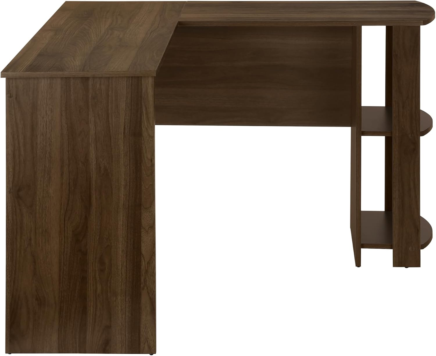 Monarch Specialties I 7721 Computer Desk, Home Office, Corner, Storage Shelves, 48" L, L Shape, Work, Laptop, Laminate, Brown, Contemporary, Modern