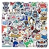 50 calcomanías de hockey sobre hielo, recuerdos de fiesta de hockey, calcomanías impermeables para botella de agua, laptop, computadora, teléfono, botellas de agua, casco de computadora, automóvil,