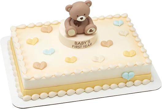 Baby Milestone Teddy Bear Cake Topper | 9 Piece Birthday Party Decoration