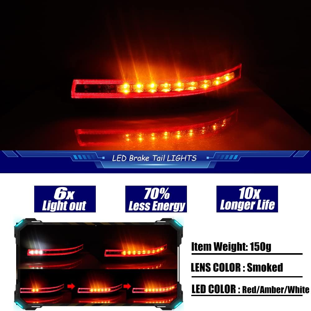 4 in1 For 2003 2004 2005 2006 2007 2008 2009 Nissan 350Z Rear Fog Backup Reverse Light & Brake Light Sequential Turn Signal Lamps Smoked Lens