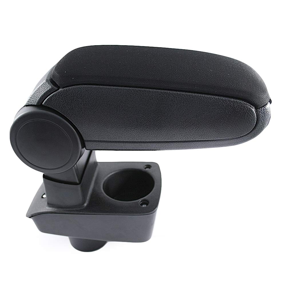 CarJoy Armrest Car Arm Rest Centre Console For Fiesta MK6 CB1 CCN 2009 Onward Specific Model Fit Black Textile