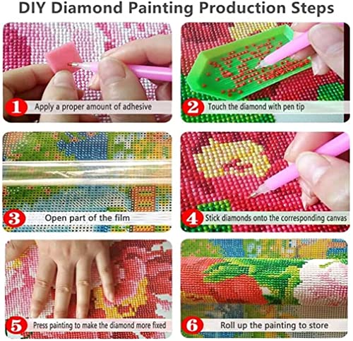 Clendo 12 Pack Diamond Painting Kits for Adults,5D Landscape Diamond Art Kit for Beginners, DIY Paint with Diamonds Round Full Drill Paintings Gem Art for Home Wall Decor Inch12X16 - Thumbnail 7