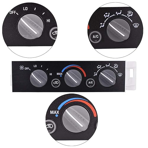 Miniatura 4 de Módulo de panel de interruptor de control del calentador AC sin desempañador de ventana trasera para camioneta Chevy GMC 1996-2002 reemplaza 9378815