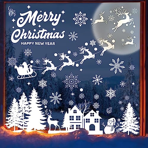 Fensterbilder Weihnachten Selbstklebend,Aivatoba Fensterdeko Weihnachten...