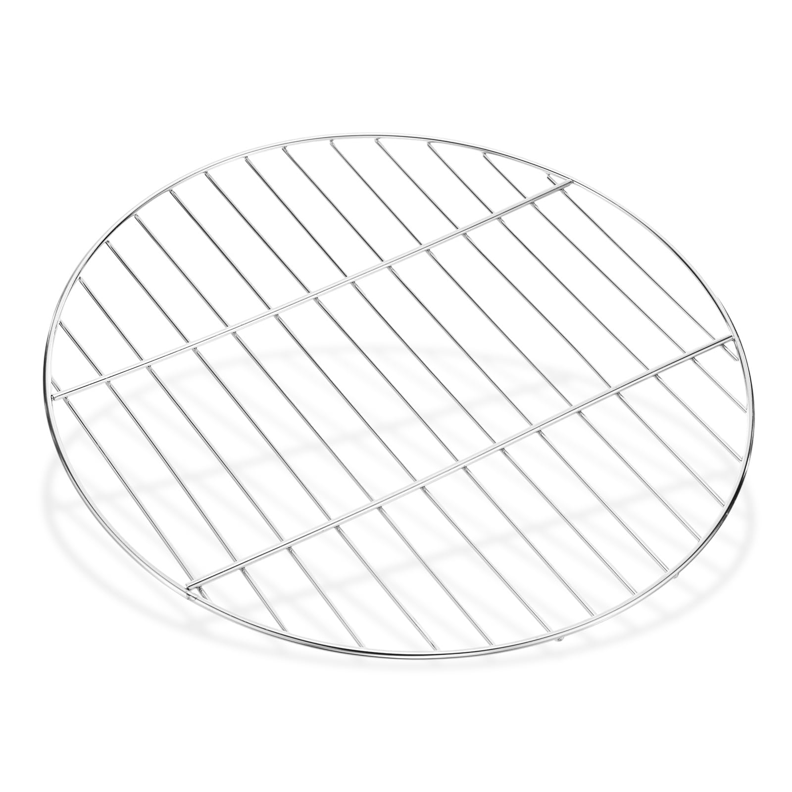 M METERXITY 1 Pack Charcoal Grate Replacement, BBQ High Heat Stainless Steel Charcoal Fire Round Cooking Grill Grate Parts & Accessories for Outdoor [14.96 Inch]