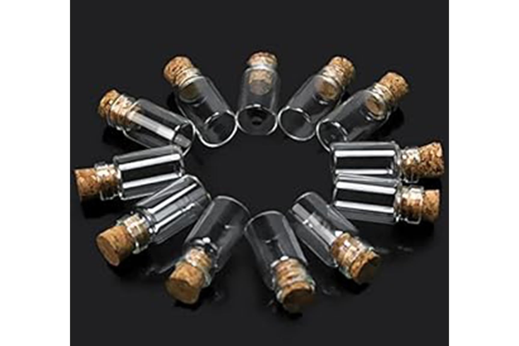 10pcs Lovely Small Wish Bottle Tiny Clear Empty Wishing Glass Message Vial With Cork Stopper 10ml Mini Containers Bottle Set of 10