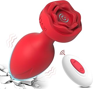 Anal Plug Sex Toys for Women, Vibrating Butt Plug Anal Toys Anal Vibrator Buttplug Sex Toys for Couples with 10 Vibration Mode, G Spot Anal Dildo Vibrators Prostat Massager Rose Sex Toy for Men Woman