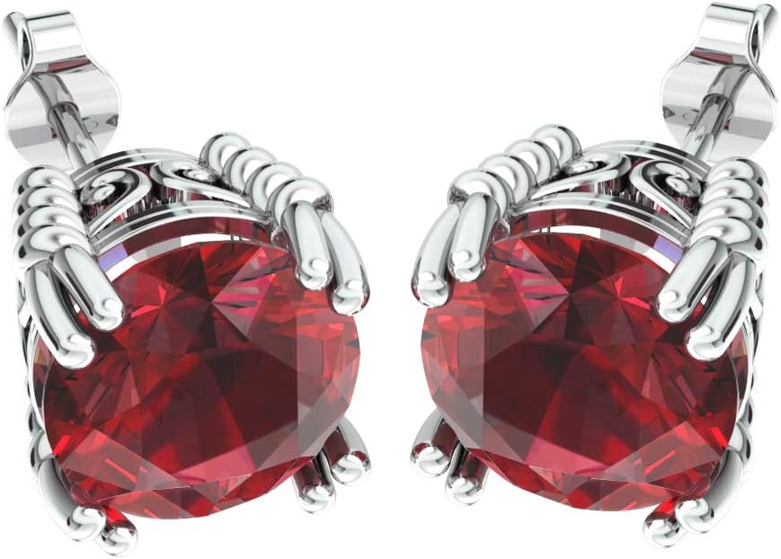 Belinda Jewlez Classic Crafted Collection Timeless and Elegant Solitaire Earrings with Large Round Shaped Gemstone Perfect for Special Occasions Semi-Formal and Formal Wear