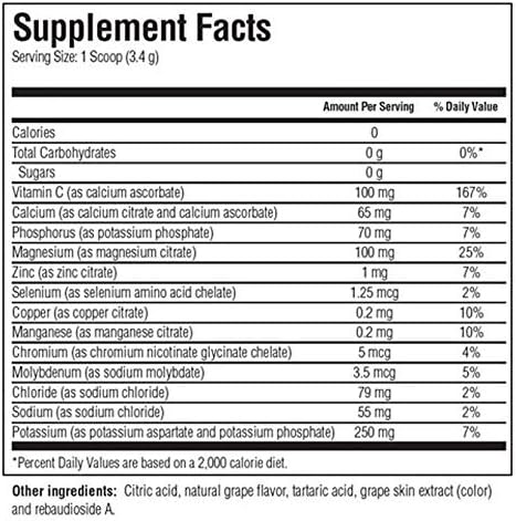 Electrolyte Powder - Balanced, Hydrating Electrolyte Replacement - Grape - 20 Count Packets (Pack of 2)