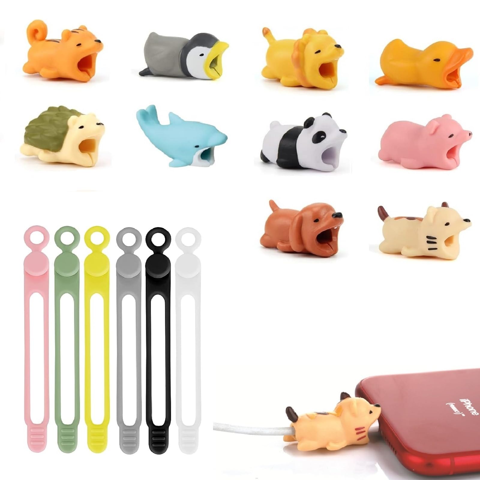 Protecteur De Câble Lion Mignon Pour IPhone - Accessoire Fun Et Pratique