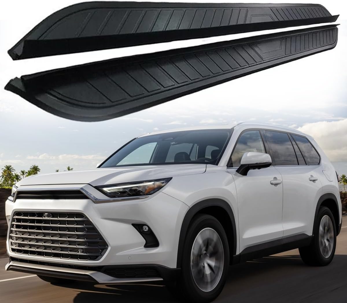 2Pcs Running Board Side Step Pedals Nerf Bar Fit for Toyota Grand Highlander 2024 2025 2026