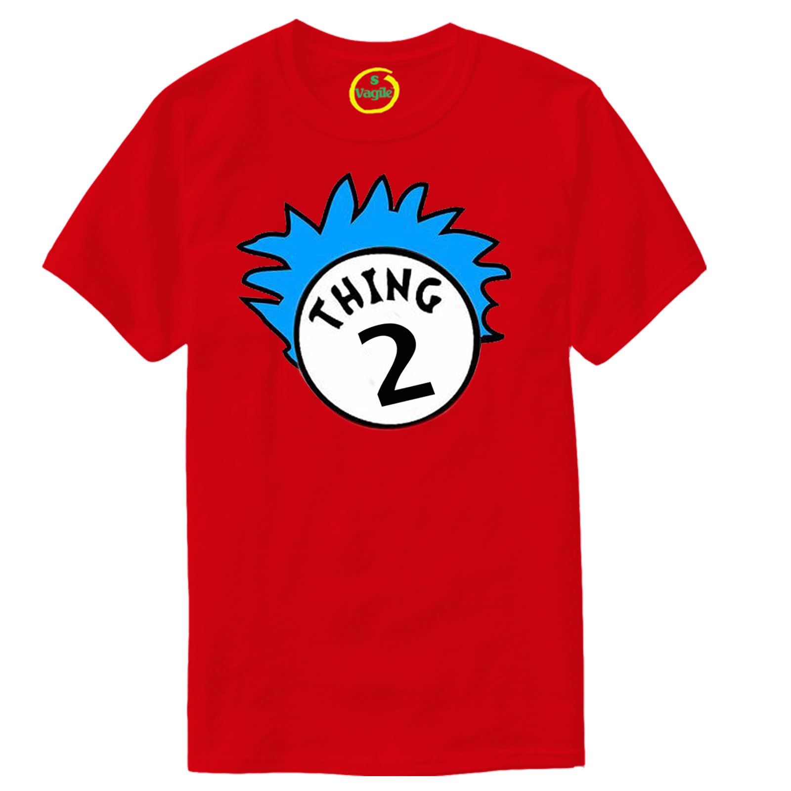 Thing One 1 and Thing Two 2 T-Shirt Couples Matching Funny Costume Cat Twins Top
