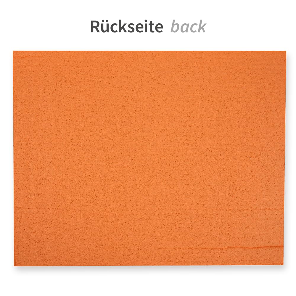 80 Stück Hygoclean Schwammtücher | Baumwolle/Zellulose, orange, L: 25cm, B: 31cm, 200 Stück, Geschirrtücher, Reinigungstücher