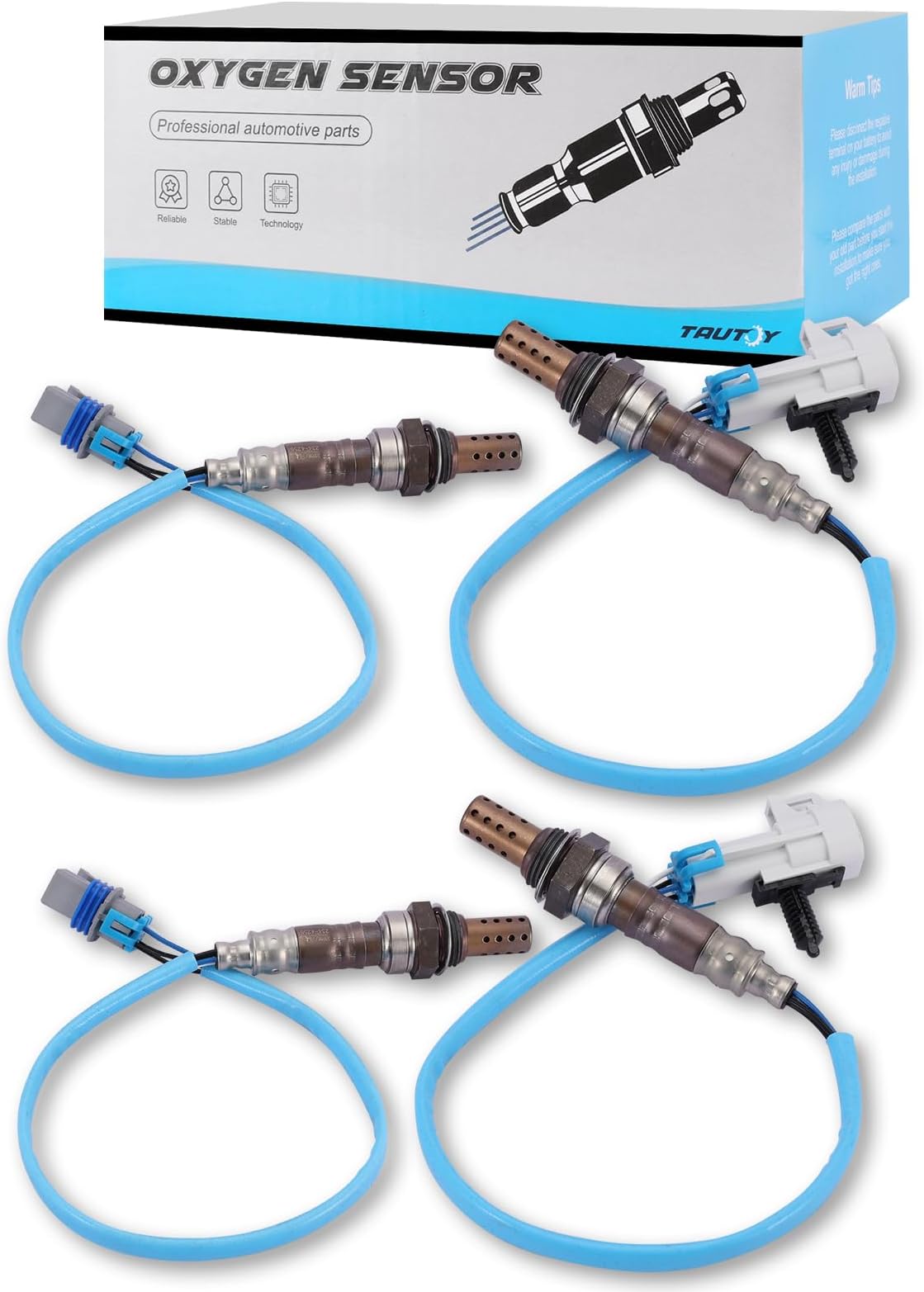 234-4668 234-4256 Oxygen O2 Sensor Upstream Downstream for Cadillac Escalade ESV EXT Avalanche Silverado 1500 2500 3500 Suburban Tahoe,for Sierra Yukon XL 4.8L 5.3L 6.0L 6.2L 2008-2014, 4Pcs