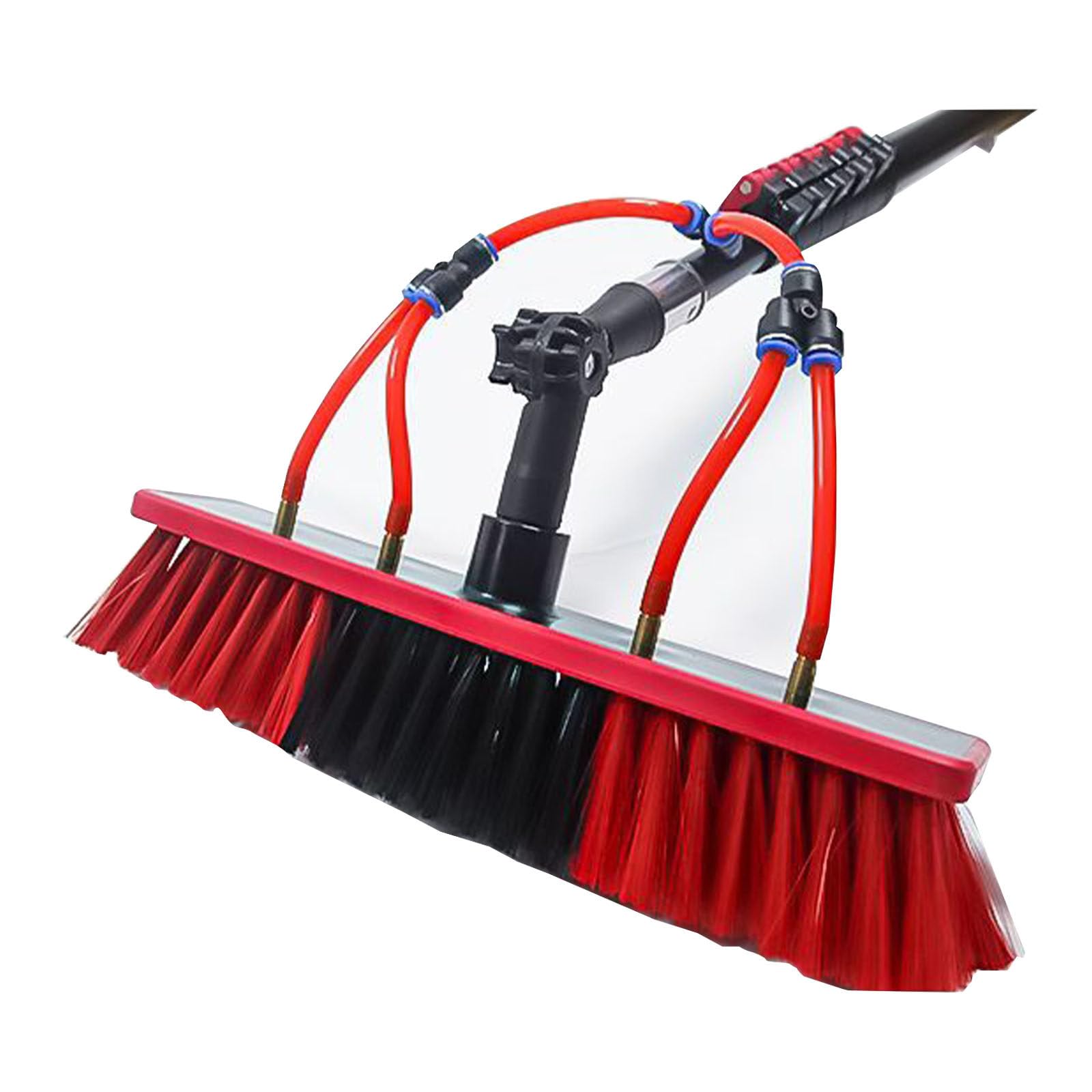 Brosse et poteau de nettoyage de panneaux solaires télescopiques avec tête de 35cm
