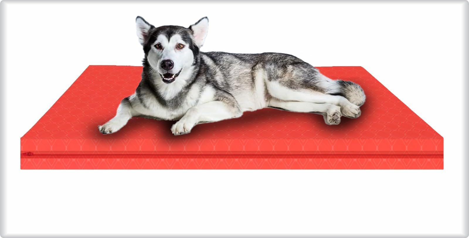 SAPPHIRE Small Orthopedic Dog Beds, Waterproof Washable Dog Mattress with Removable Cover, Dog Crate Mat with Reversible Design, Red, 77L x 52W x 5.5 — image 1