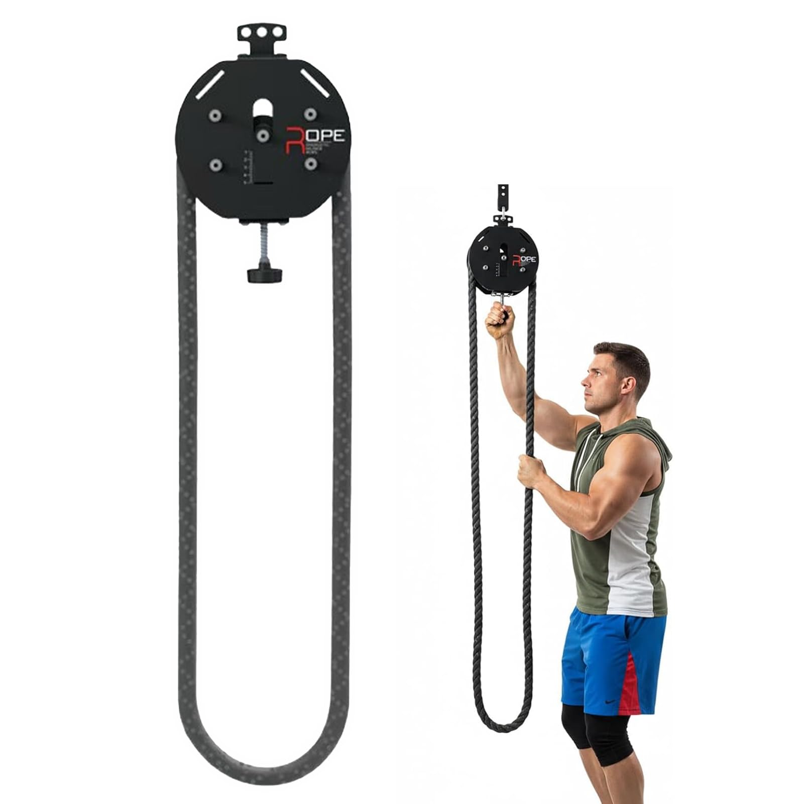 Equipo De Gimnasio Para El Hogar Con Entrenador De Cuerda Sin Fin, Máquina De Poleas Y Resistencia Ajustable - Sistema Completo Para Entrenamiento Físico, Ejercicios De Brazos Y Coordinación Motriz