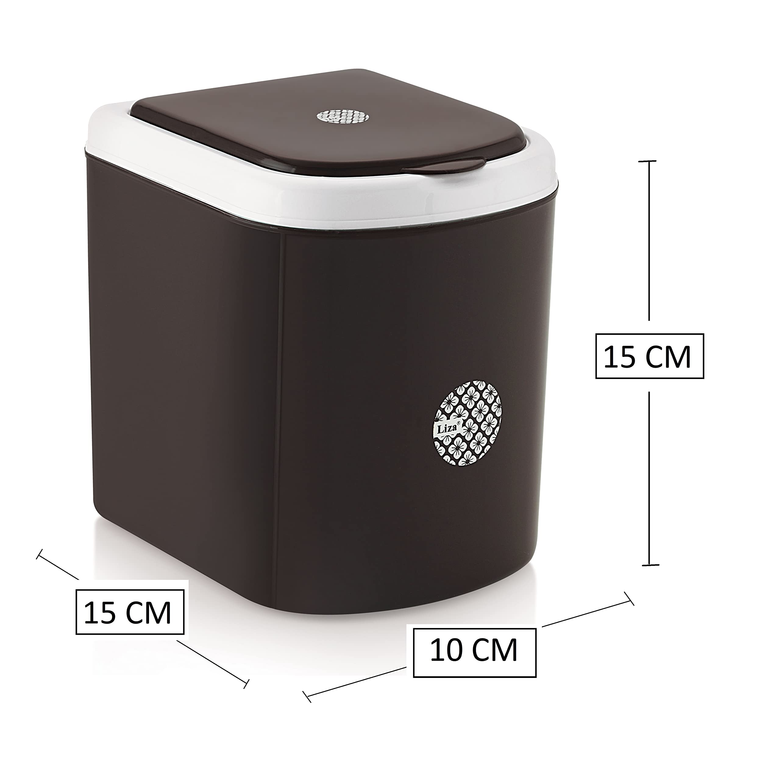 Nabhya Plastic Combo Of 2 Pc Mini Waste Bin Disposal Dustbin For Car Office Desk And Home Use (Black,Pink), Open-Top 2