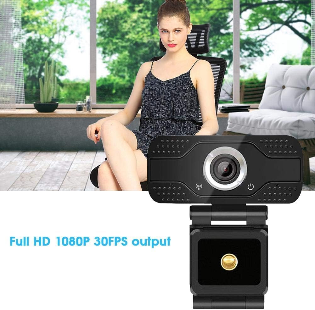Webcam Full HD 1080p com Microfone para Computador e Notebook – Câmera USB Plug & Play com Redução de Ruído e Suporte Ajustável para Aulas Online, Reuniões e Home Office