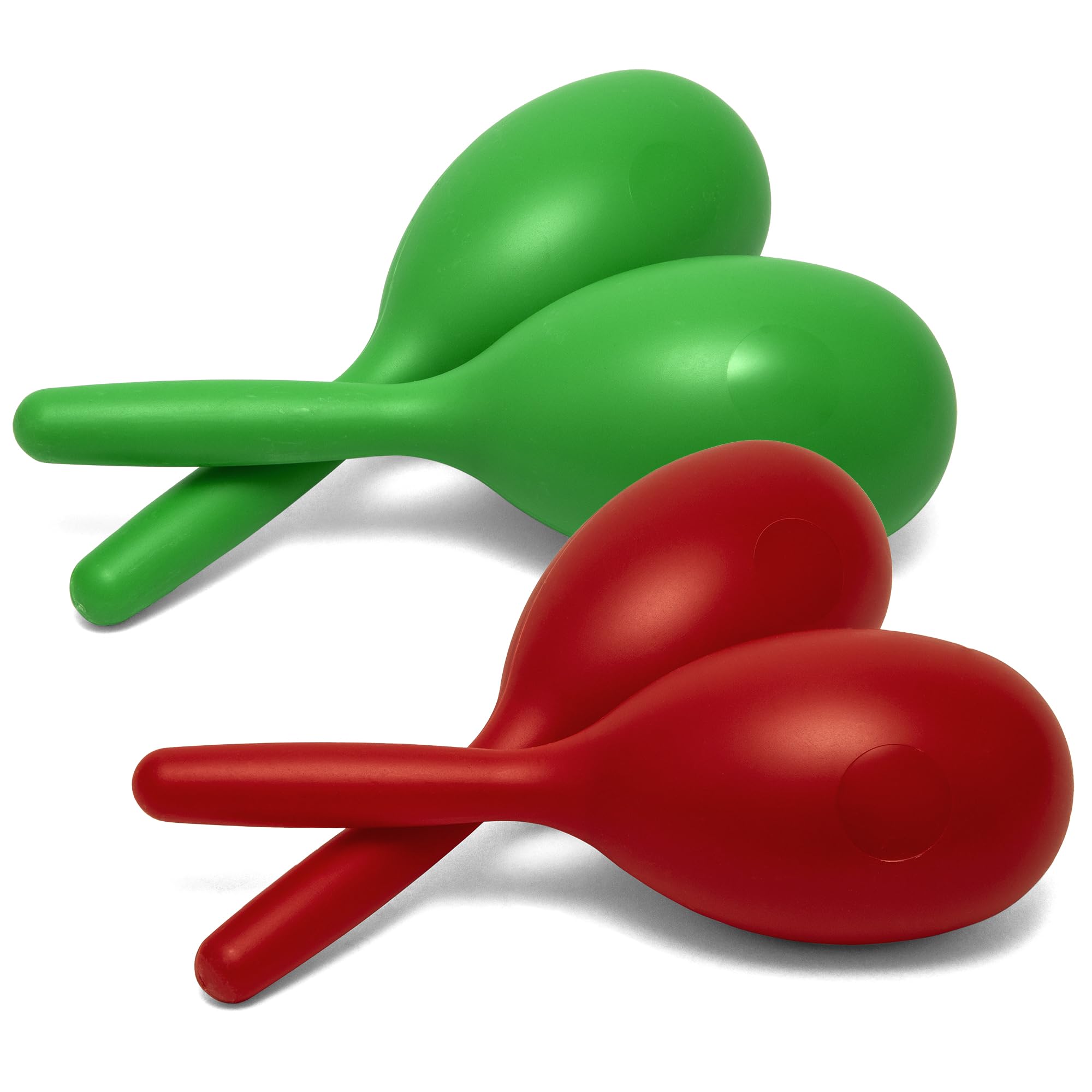 Tiger Pack of 4 Plastic, Colourful Maracas - Full Size