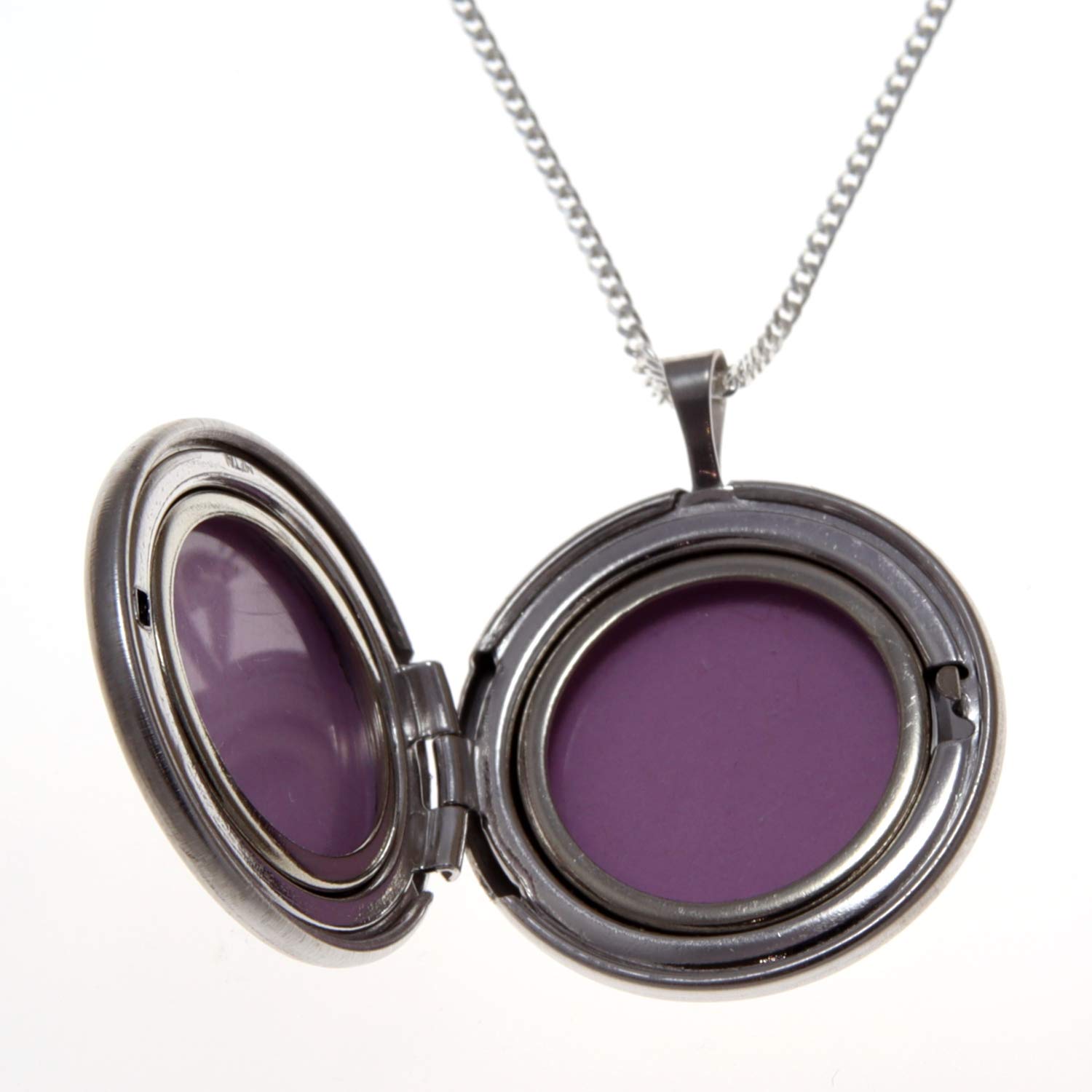Alexander Castle Collier Médaillon Arbre de Vie en Argent Sterling 925 pour Femmes et Filles - Médaillon 2 photos - 22 mm - Chaîne en Argent de 45 cm - Coffret cadeau
