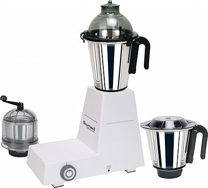 Sumeet Traditional Domestic Dxe 750-Watt Mixer Grinder with 3 Jars (White)