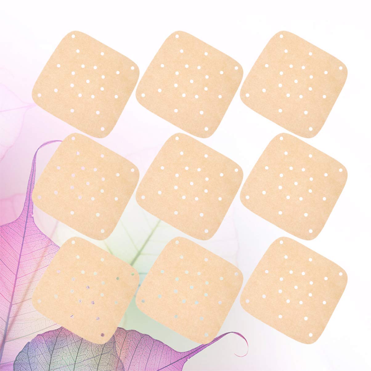 HOLIDYOYO 100Pcs Heat Non Stick Cooking Mat for Air Fryer Grill Brown Baking Sheet for Chicken Fish Veggies and More Strong Safe for Healthy Cooking