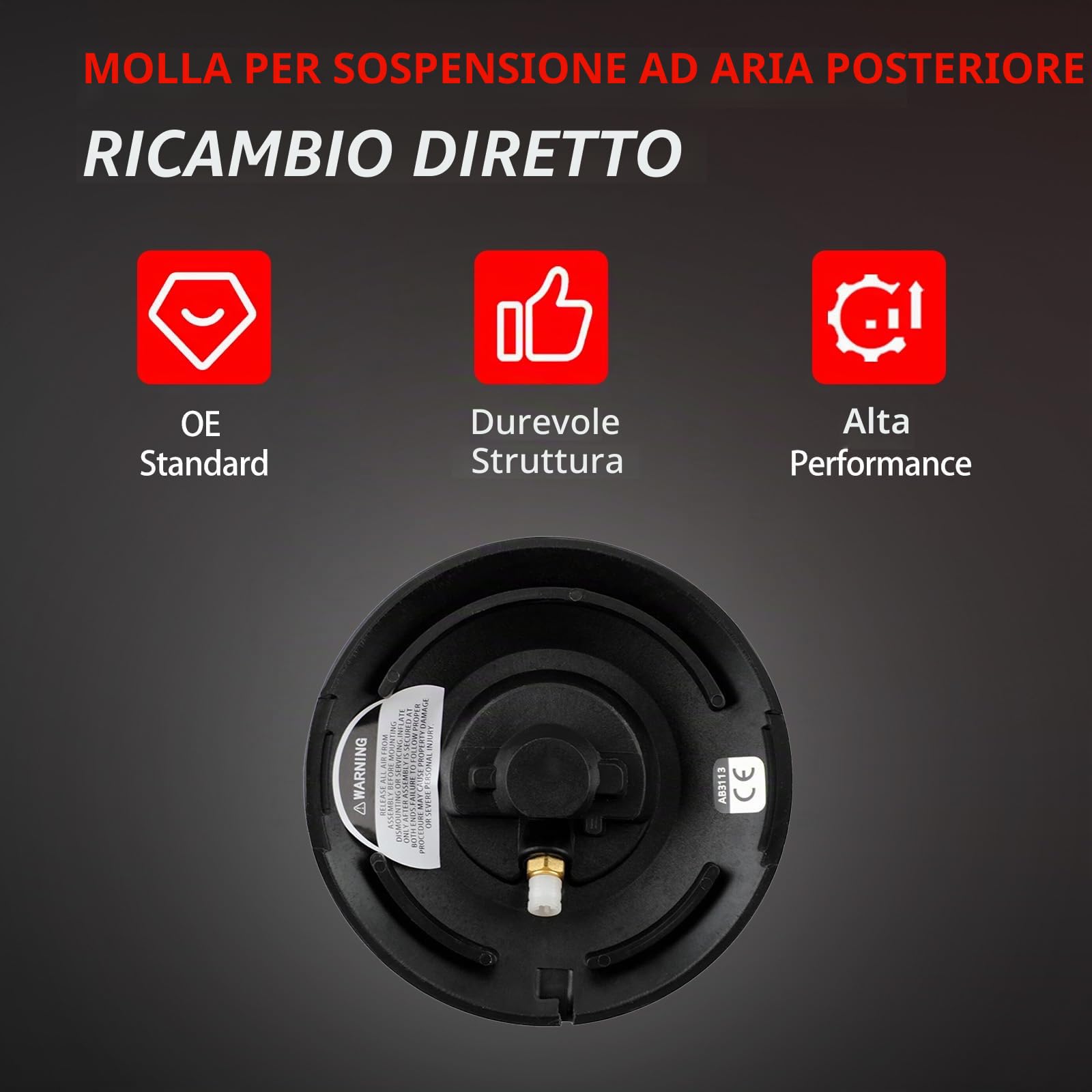 2 molle ad aria posteriore sinistra + destra di ricambio per 2003 – 2010 serie 5 E60 E61 520d 520i 523i 525d 525i 525xd 525xi 530d 530i 540i 550i M5 accessorio auto parte # 37126512651265 02 37