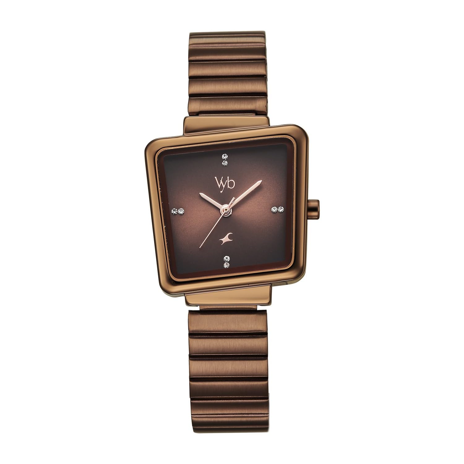 Fastrack Vyb 6.0 Striker Quartz Brown Shaped Dial Women's Watch | Stainless Steel Strap Material | Watches for Women Analog | Girl's Analog Watches - FV60098QM01W-picture-26