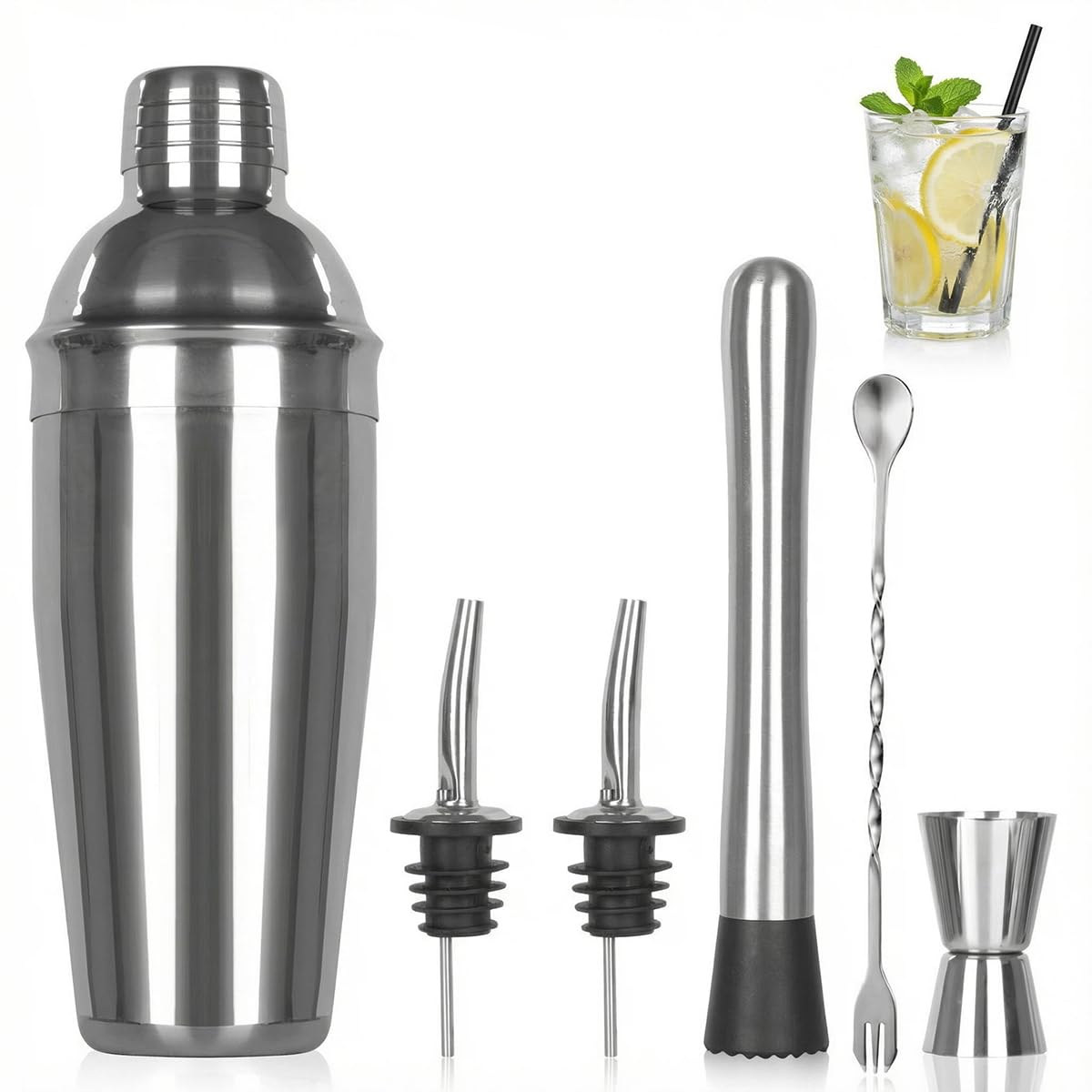 Mélangeur de boisson 750 ML et kit cocktail en acier inoxydable pour fête