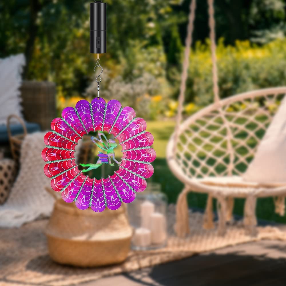 Solar-Drehmotor Für Windspiele - Garten Deko Mit Haken