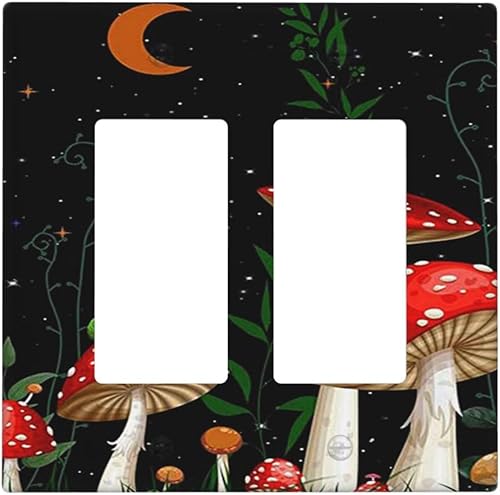 Miniatura 62 de Cubiertas Decorativas para Interruptor de Luz de Palanca Triple Retro Rojo Pulpo Monstruo Ola Marina Azul de 3 Segmentos Cubiertas de Placa de Pared