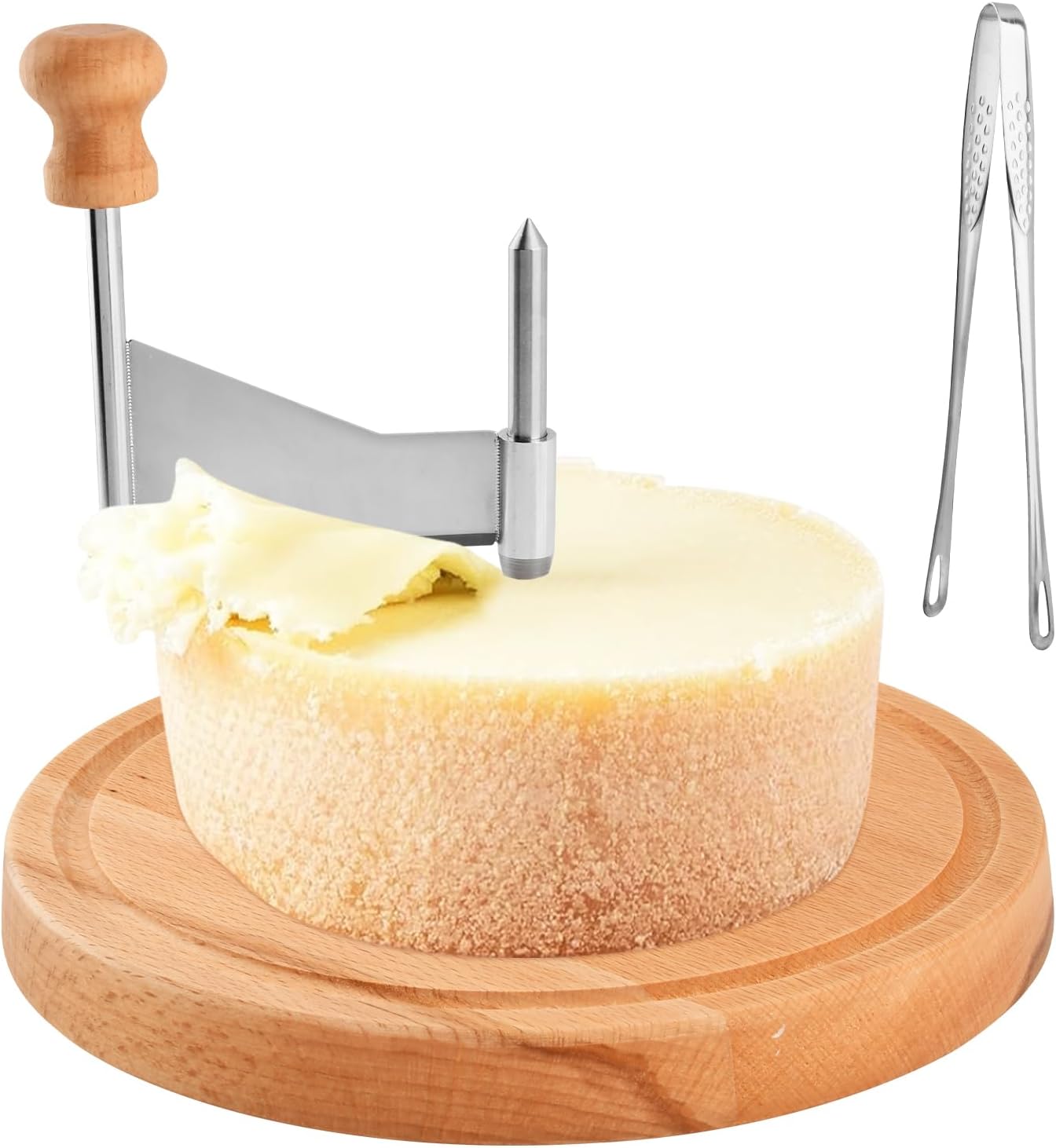 Cheese Shaver, Authentic Cheese Curler for Tête de Moine, Cheese Curler Wheel with Base, Cheese Flower Curler for Rosettes, Professional Girolle Cheese Curler